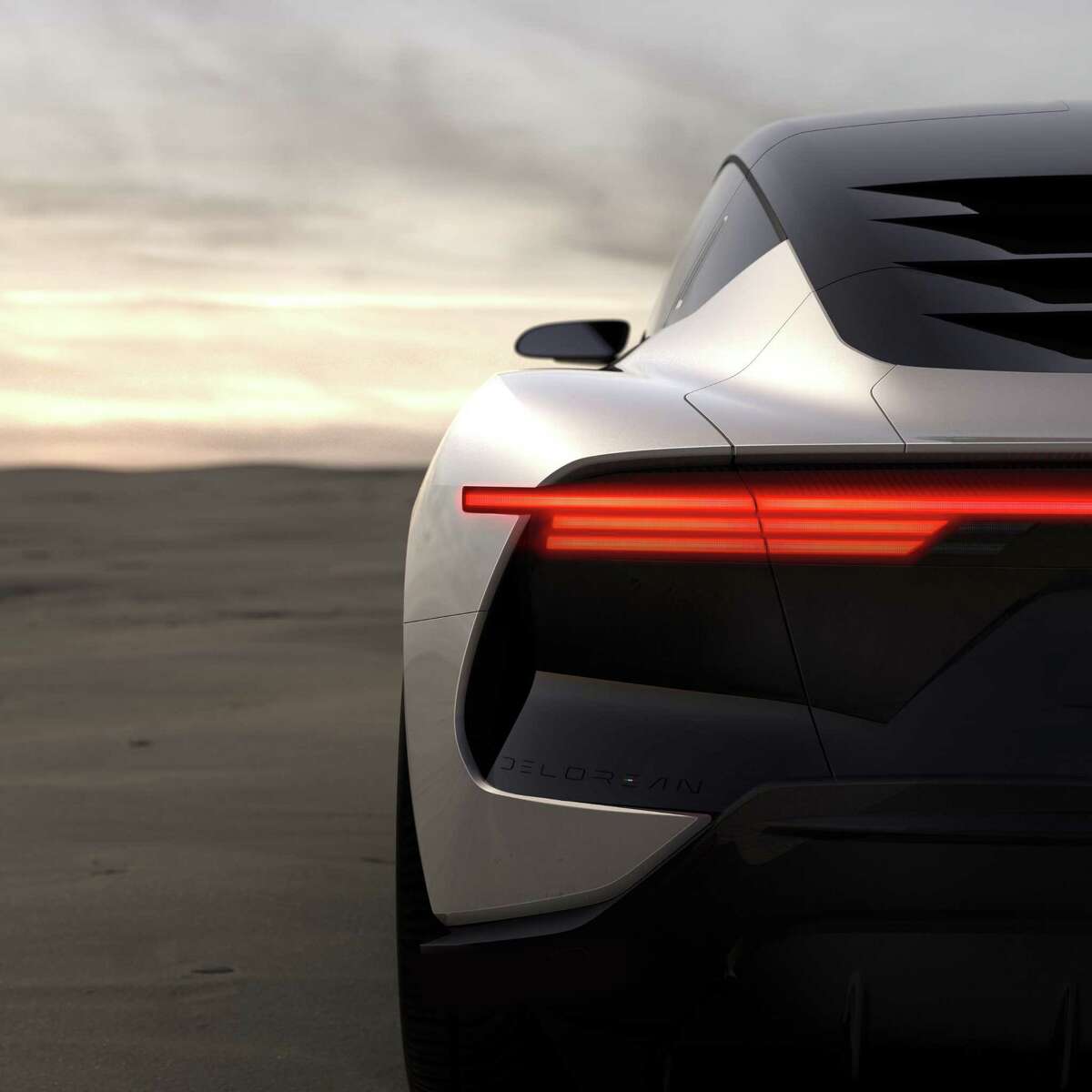 DeLorean released this teaser image of its new electric sports car.