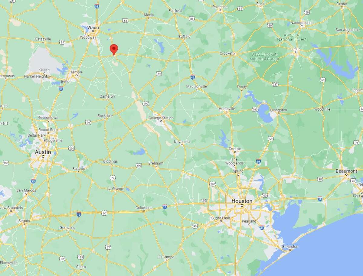 Google Map indicating Marlin, Texas.