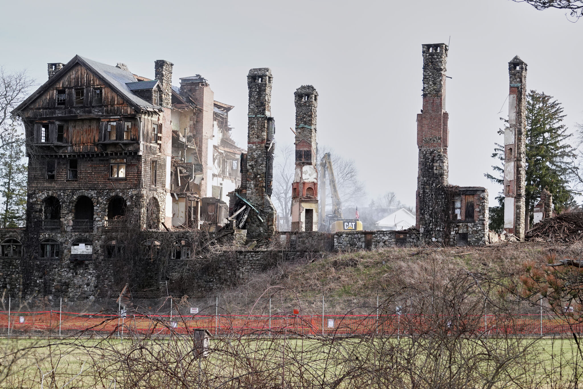 Demolition nearly complete on abandoned College in Millbrook
