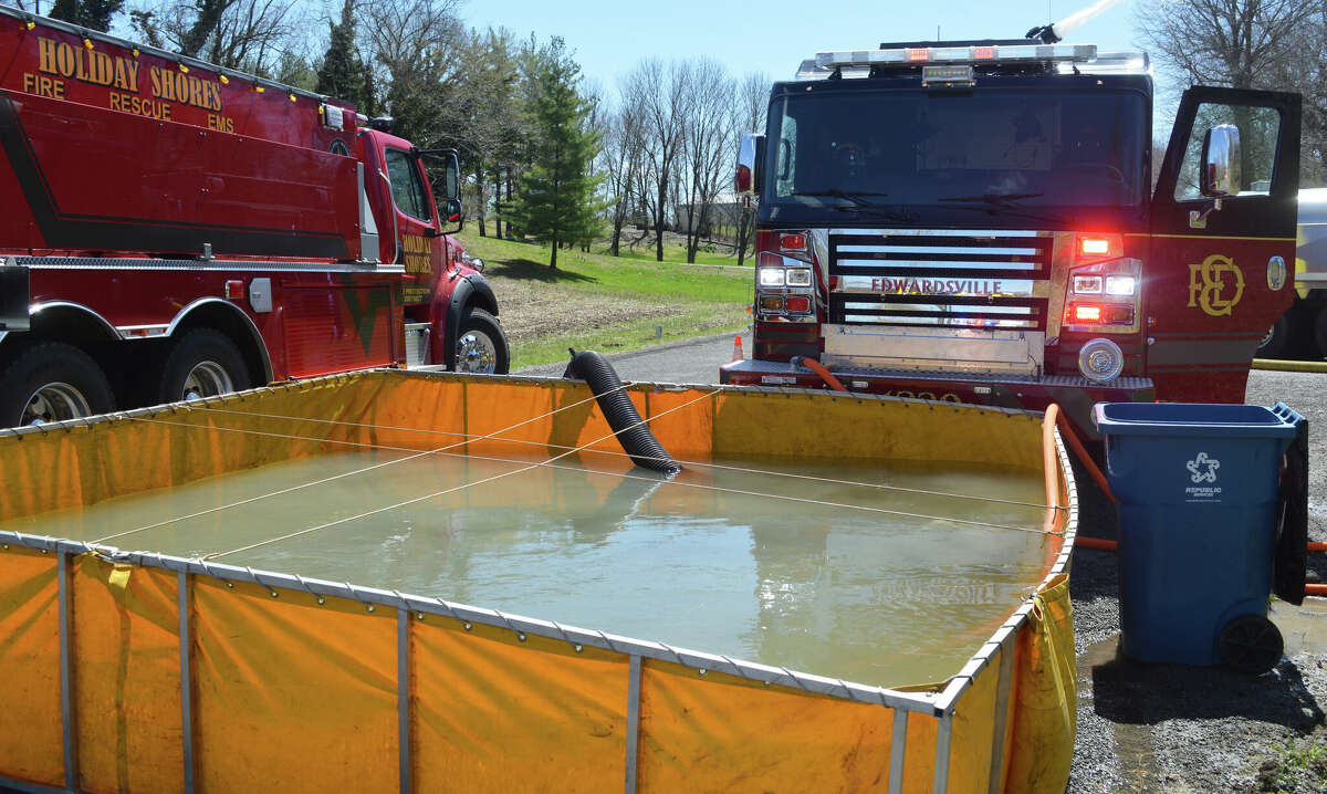 The dunk tank used on Horseshoe Bend on Wednesday in the case of a rural fire where hydrants aren't available to use. 