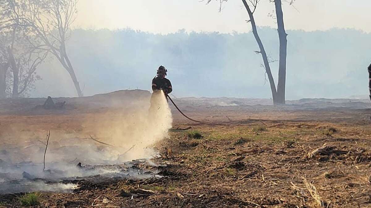 Two grass fires started on the southeast side of the city throughout the day.