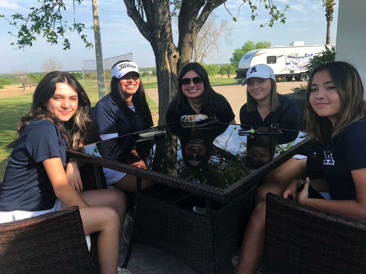 Alexander’s girls’ golf team came back from six shots down to earn a regional berth last week at The Max. Pictured (from left to right) are Amber Medina, Fabiola Gutierrez, Zaida Gonzalez, Stephanie Grajeda and Angelina Dorne.