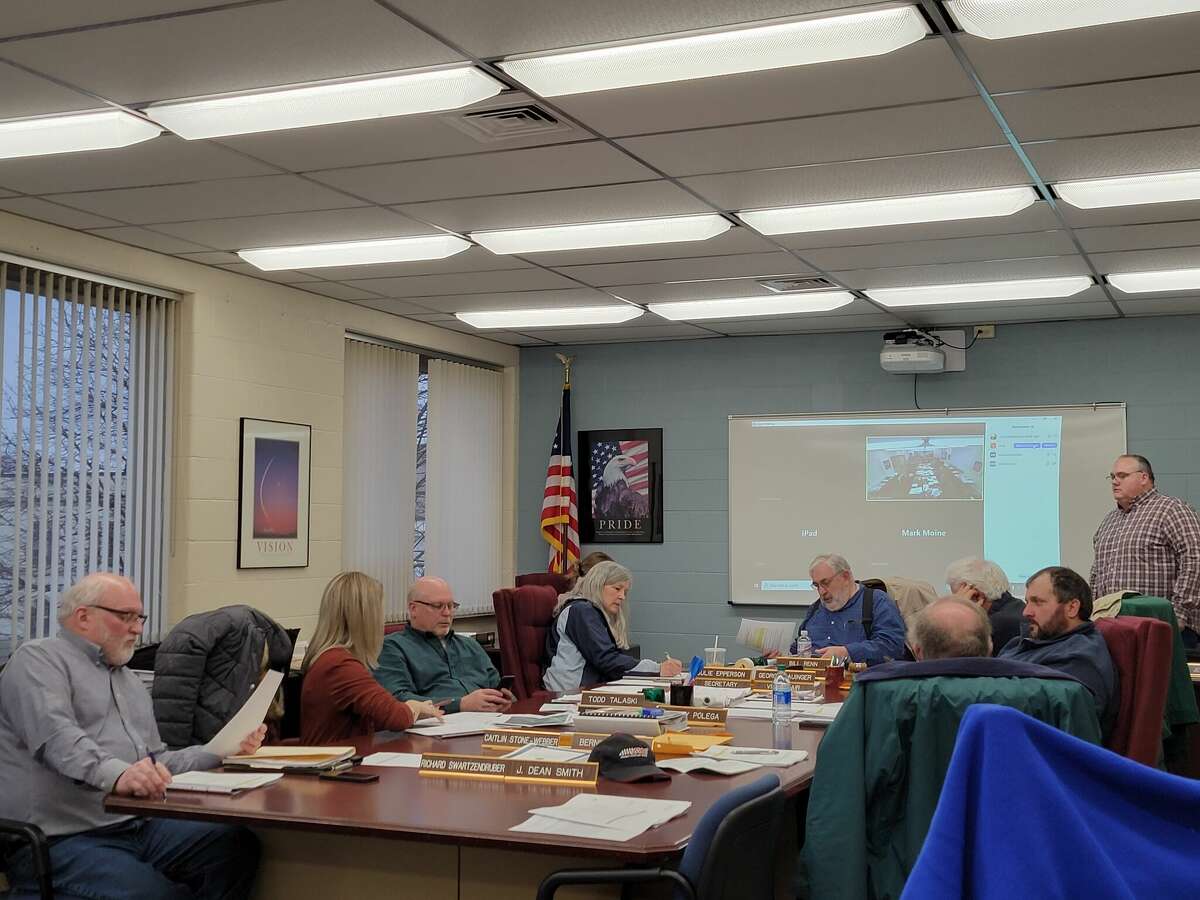 The Huron County Planning Commission during their meeting on Wednesday, where they approved a site plan allowing AT&T to co-locate on a future Rubicon Township cell tower.