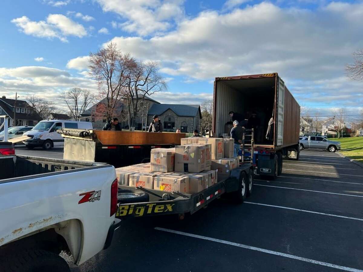 Relief supplies for people in Ukraine collected from Greenwich and all over the state have been packaged and sent to Poland where refugees are gathering. This is the brainchild of Polish native and local contractor Konrad Flejter.