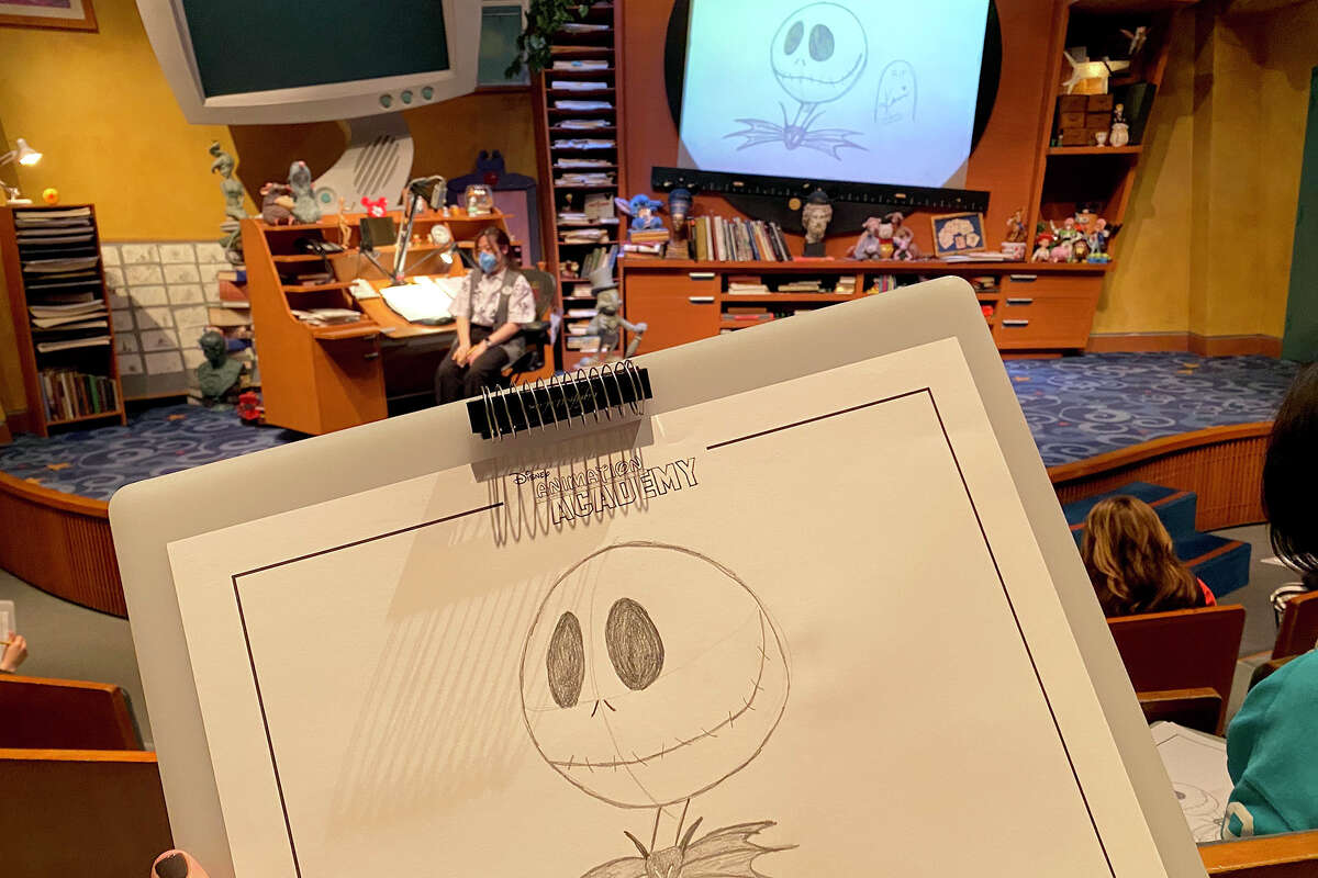 A drawing class at Animation Academy results in a free souvenir (as long as you like what you've drawn).