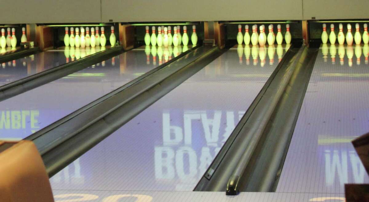 Shown here are the bowling lanes at Main Event in Humble.