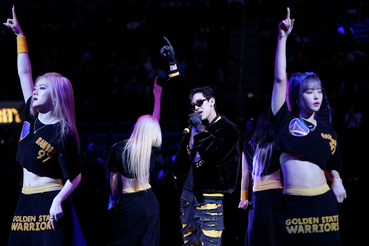 BamBam performs at halftime between the Golden State Warriors and Los  Angeles Lakers