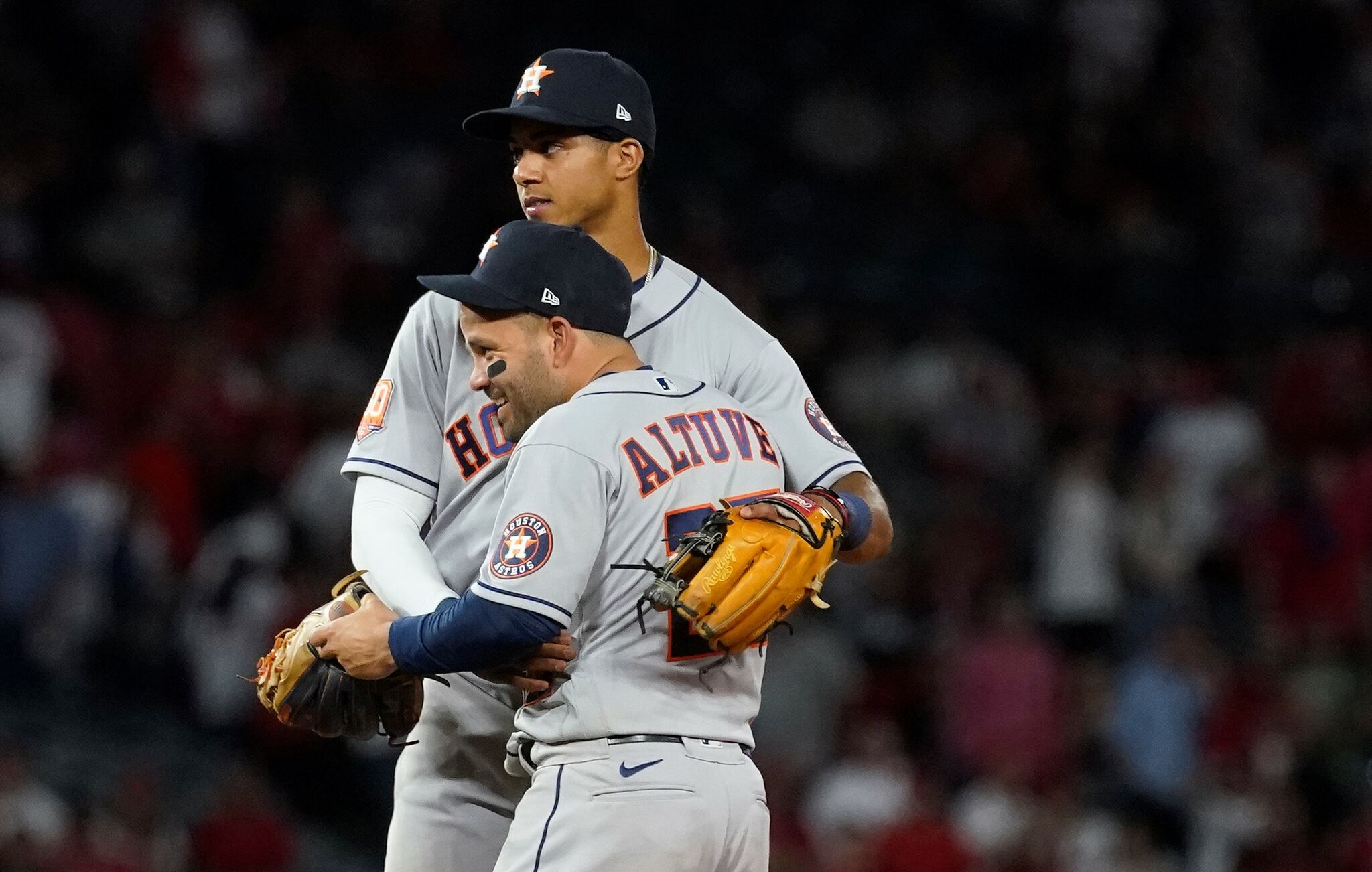 Jeremy Pena of the Houston Astros, Jose Altuve and Alex Bregman pose  News Photo - Getty Images