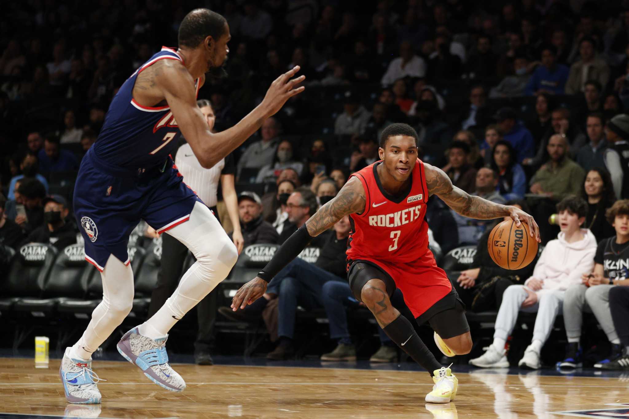 Irving scores 42, Nets beat Rockets 118-105 to move to 8th