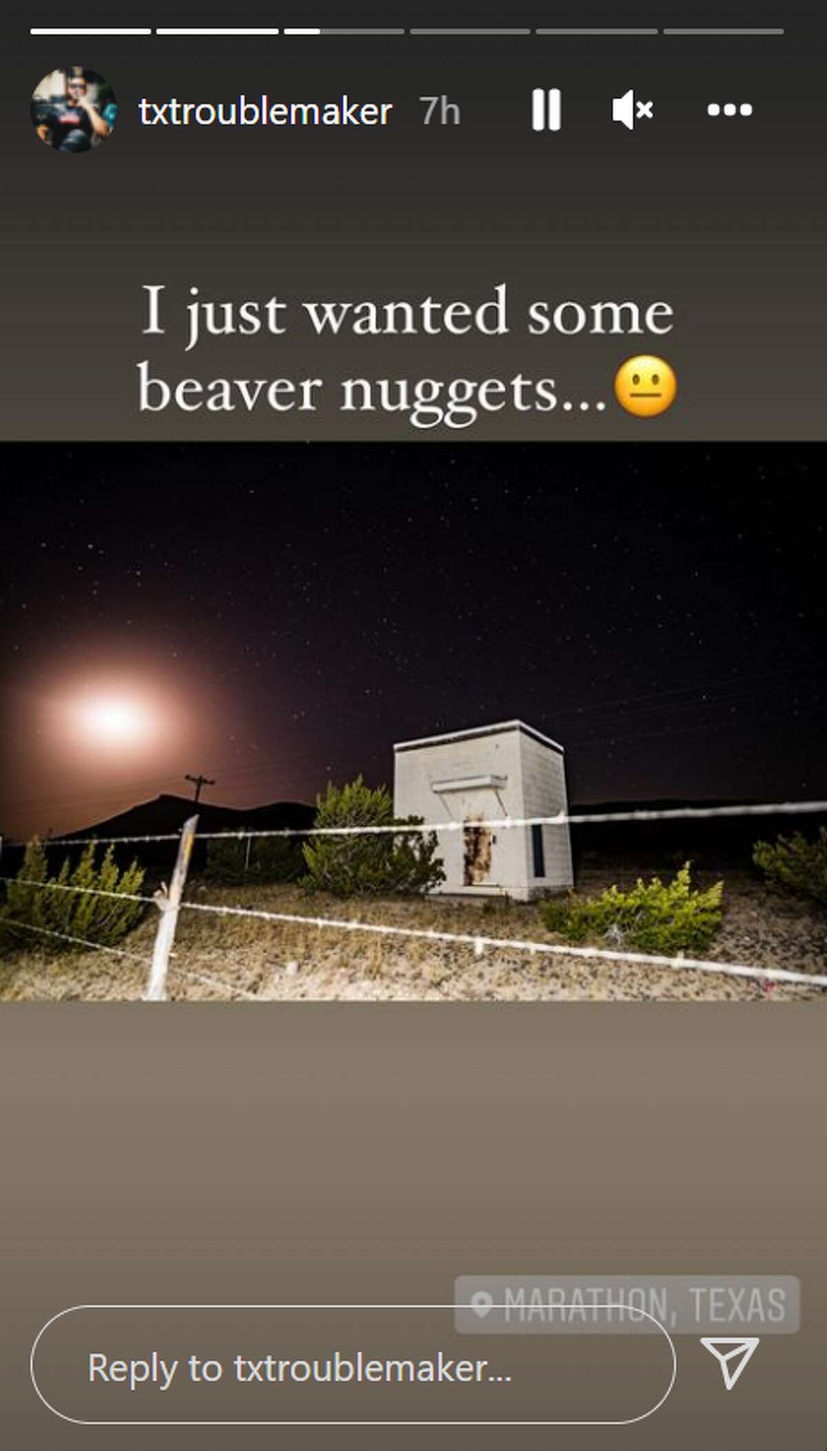 Artist @txtroublemaker confirmed to his followers on Instagram that his art installation of a tiny Buc-ee's in West Texas disappeared overnight. 