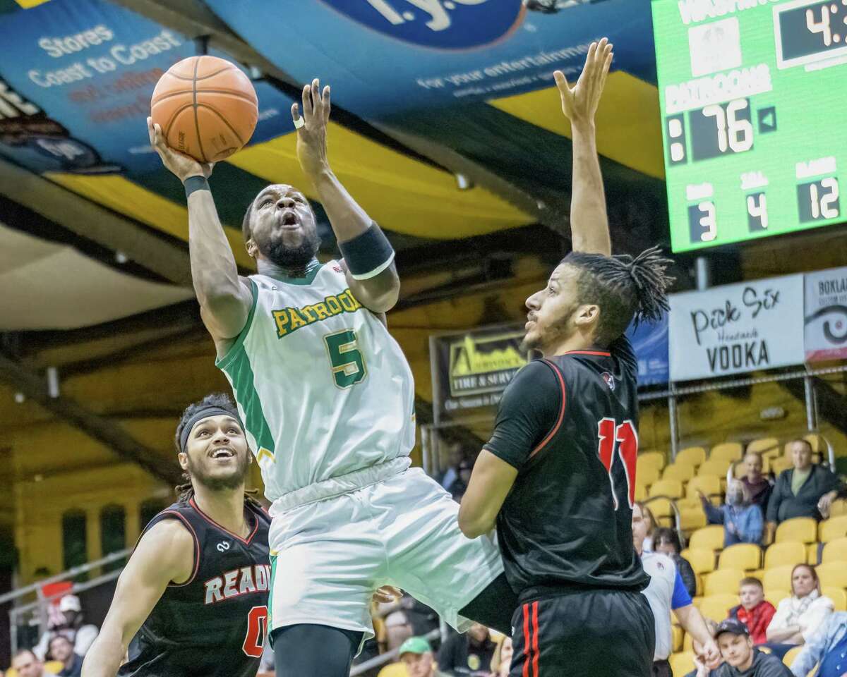 Albany Patroons guard Mike Williams, shown during Friday's win over Reading, scored 21 points and made four 3-pointers in a 113-105 victory over Syracuase on Sunday at Washington Avenue Armory.  (Jim Franco/Special to the Times Union)