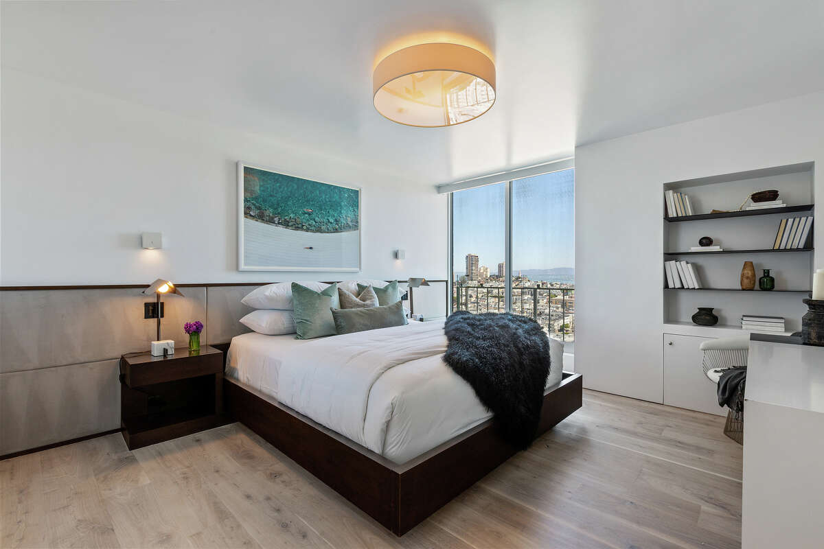The two bedrooms both overlook the view as well.
