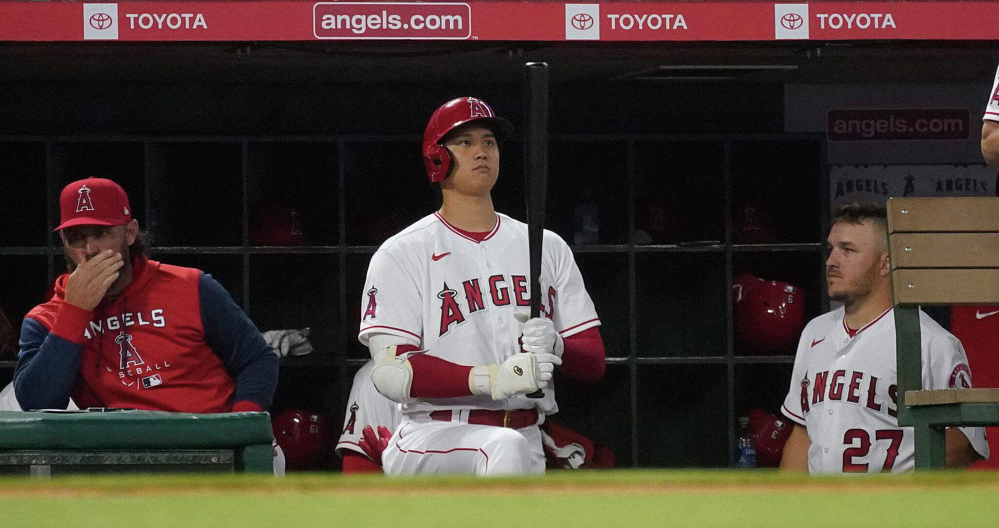 Youth Mike Trout Los Angeles Angels of Anaheim Backer Long Sleeve