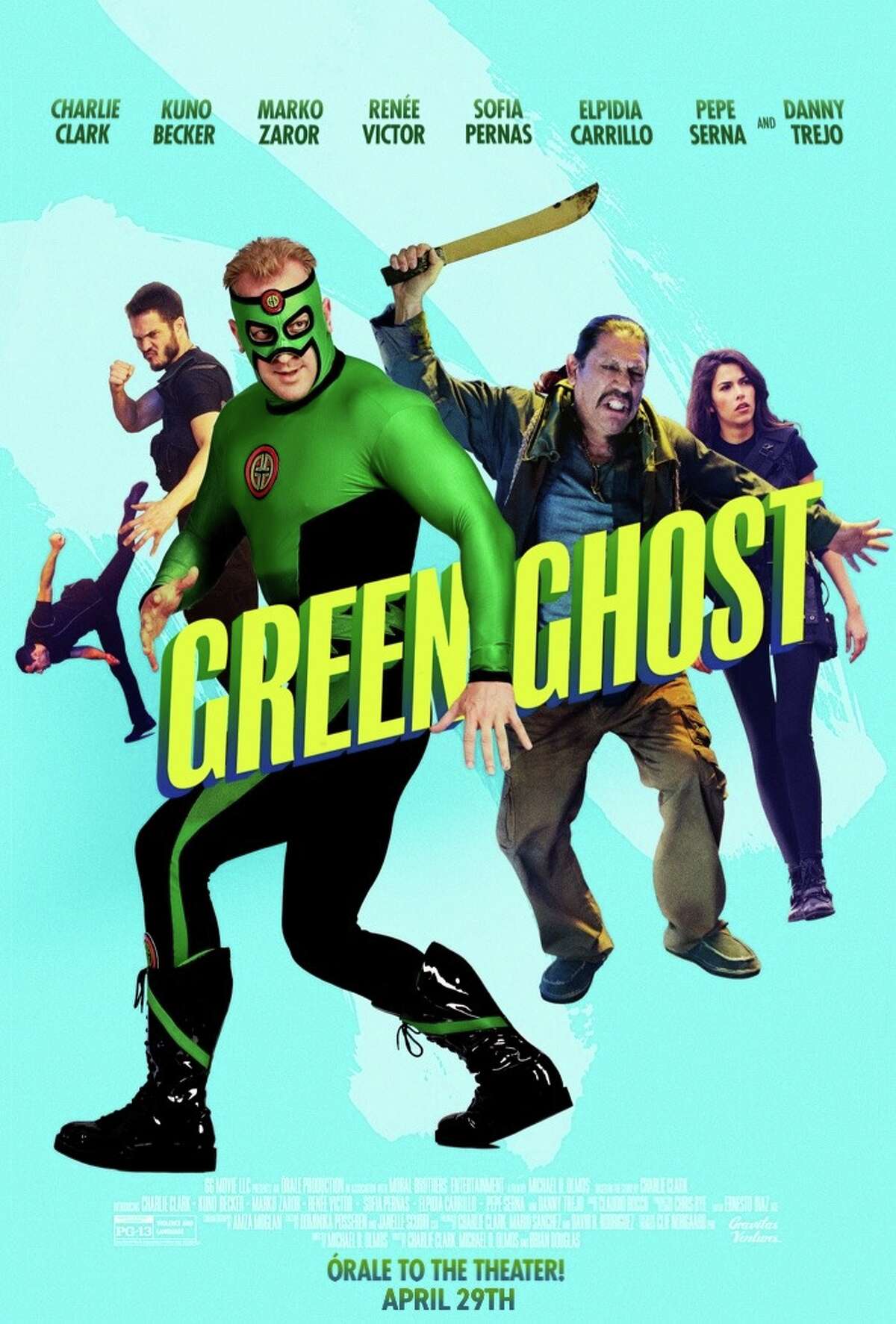 The poster for "Green Ghost and the Masters of the Stone." is shown.