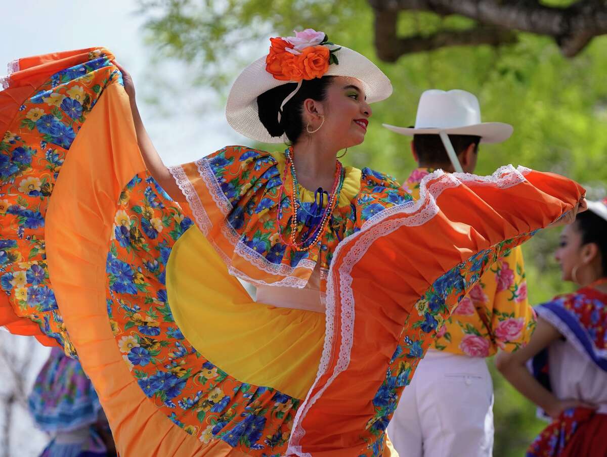 Dancers perform during "A Day in Old Mexico & Charreada Sunday as part of the final day of Fiesta.
