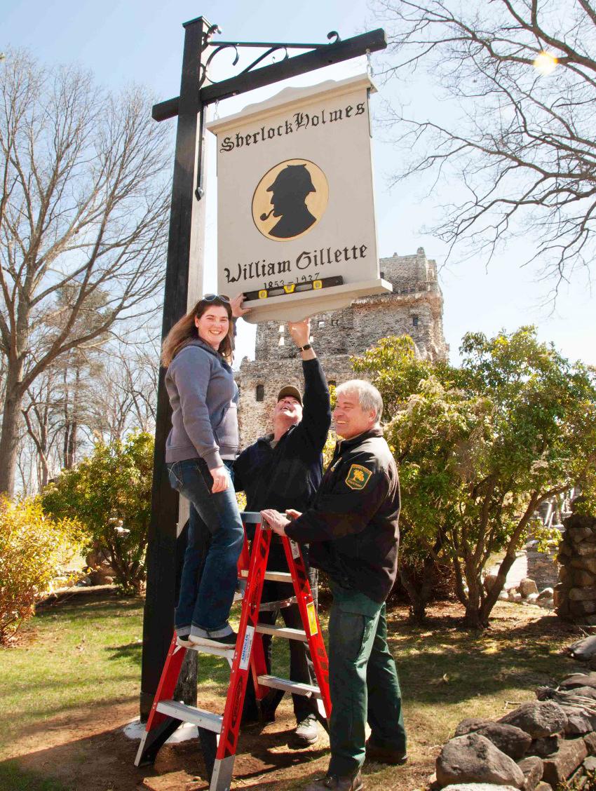Sign built by high school student installed at Gillette Castle State Park - Vimarsana News