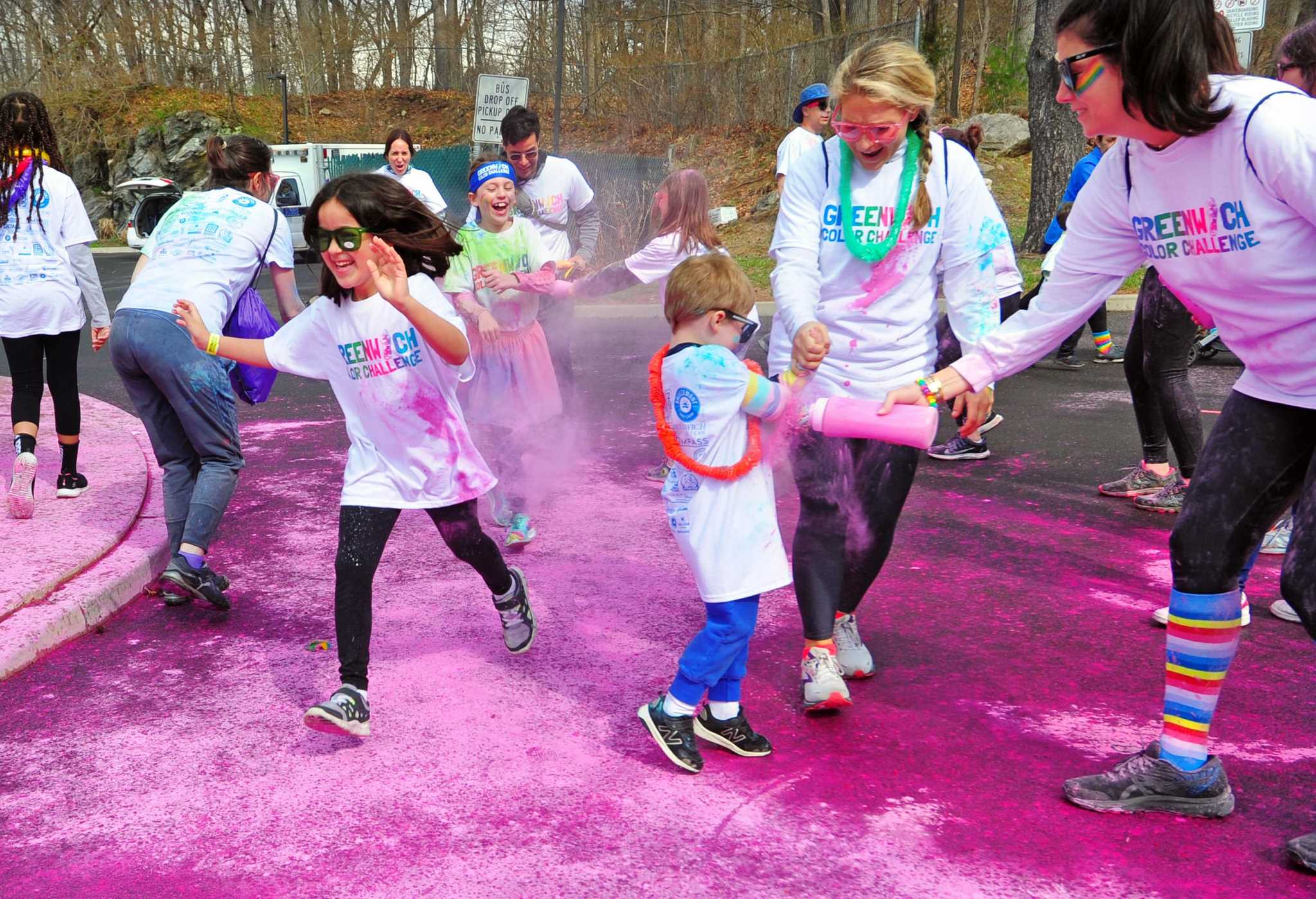 In Photos: Color run in Greenwich turns kids, adults into rainbows — and  all for a good cause