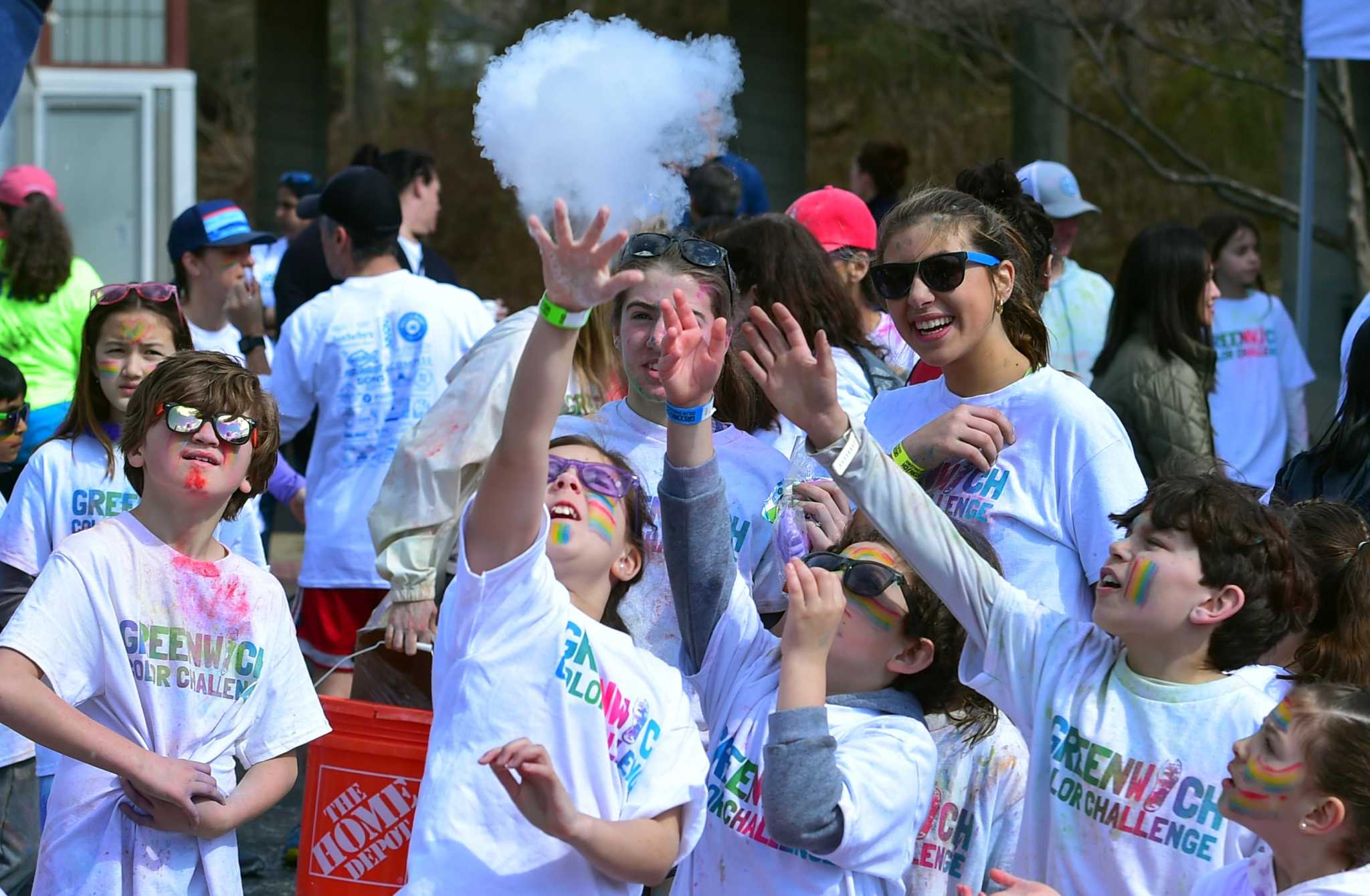 In Photos: Color run in Greenwich turns kids, adults into rainbows — and  all for a good cause