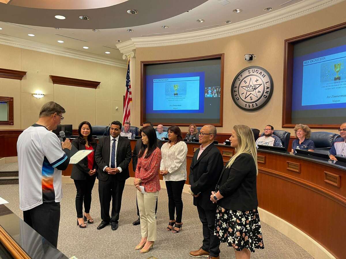 The Sugar Land City Council recognized  Alings Chinese Bistro for their recent Fort Bend County Chamber of Commerce Community Spirit Award.