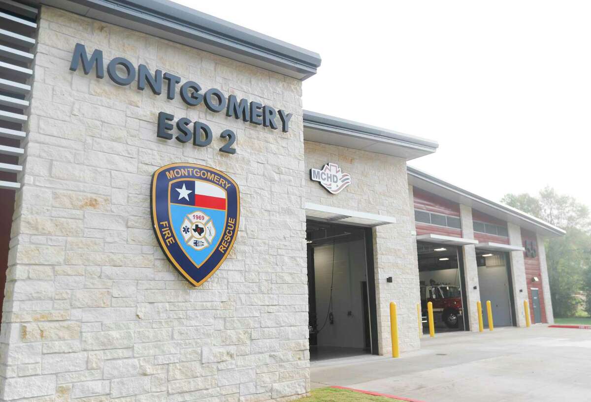 Montgomery County Emergency Services District 2 is seen, Tuesday, April 5, 2022, in Montgomery. The new building, which replaces the station along FM 1097, will house both firefighters and emergency medical service workers.