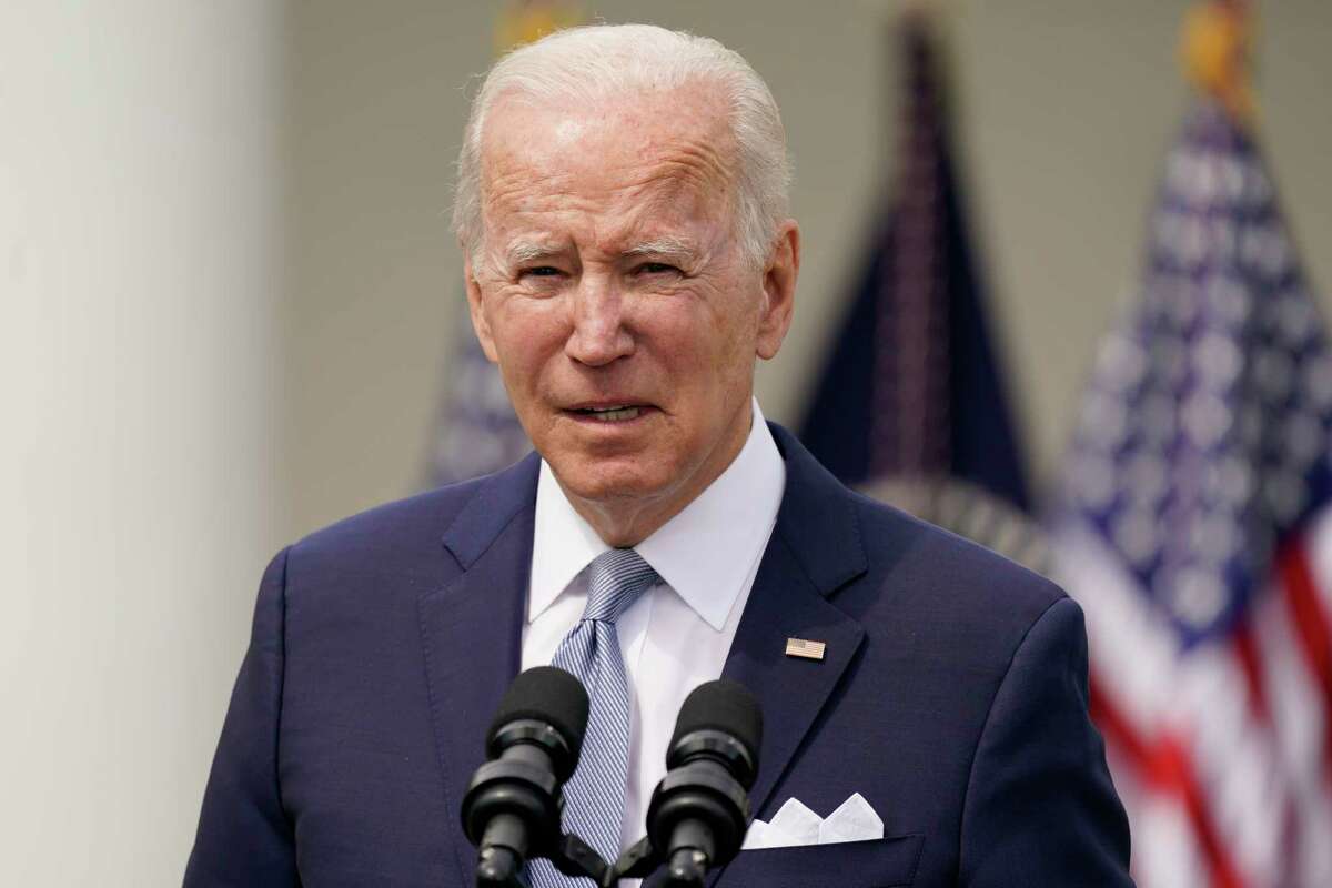 President Joe Biden speaks in the Rose Garden of the White House in Washington, Monday, April 11, 2022, to announce a final version of his administration's ghost gun rule, which comes with the White House and the Justice Department under growing pressure to crack down on gun deaths.