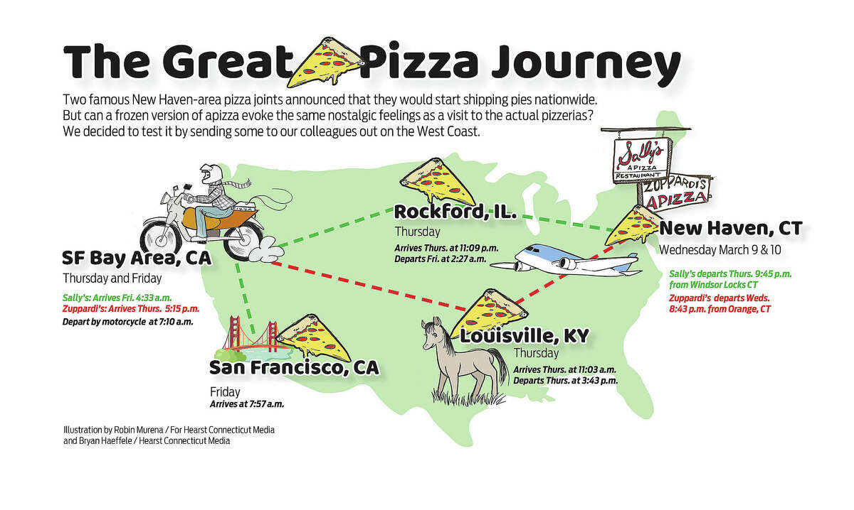 Sally's and Zuppardi's Apizza traveled from Connecticut to the Bay Area of California.