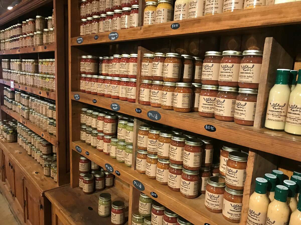 Jams, jellies, dressings, fruits and many other products are available to buy inside the Brewbonnet Deli. 