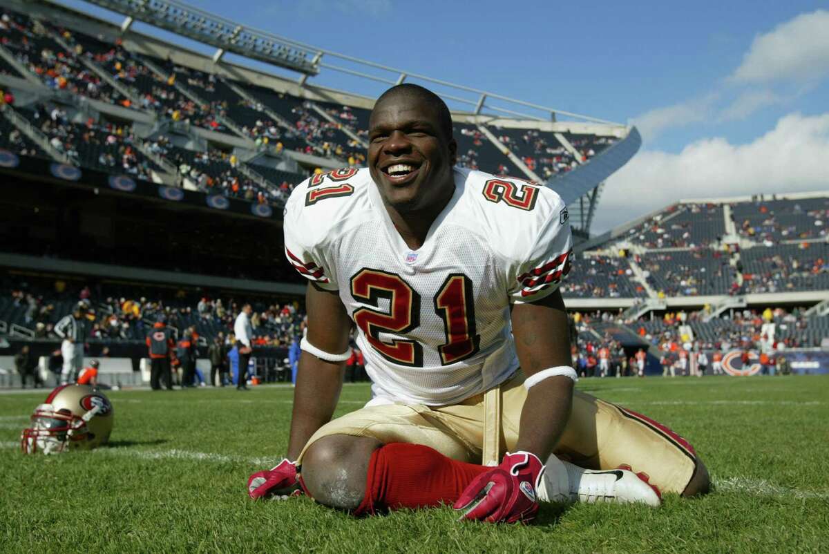 Frank Gore, stretching before a game in Chicago in 2005, played 10 seasons with the 49ers before finishing his career with the Colts, Dolphins, Bills and Jets.