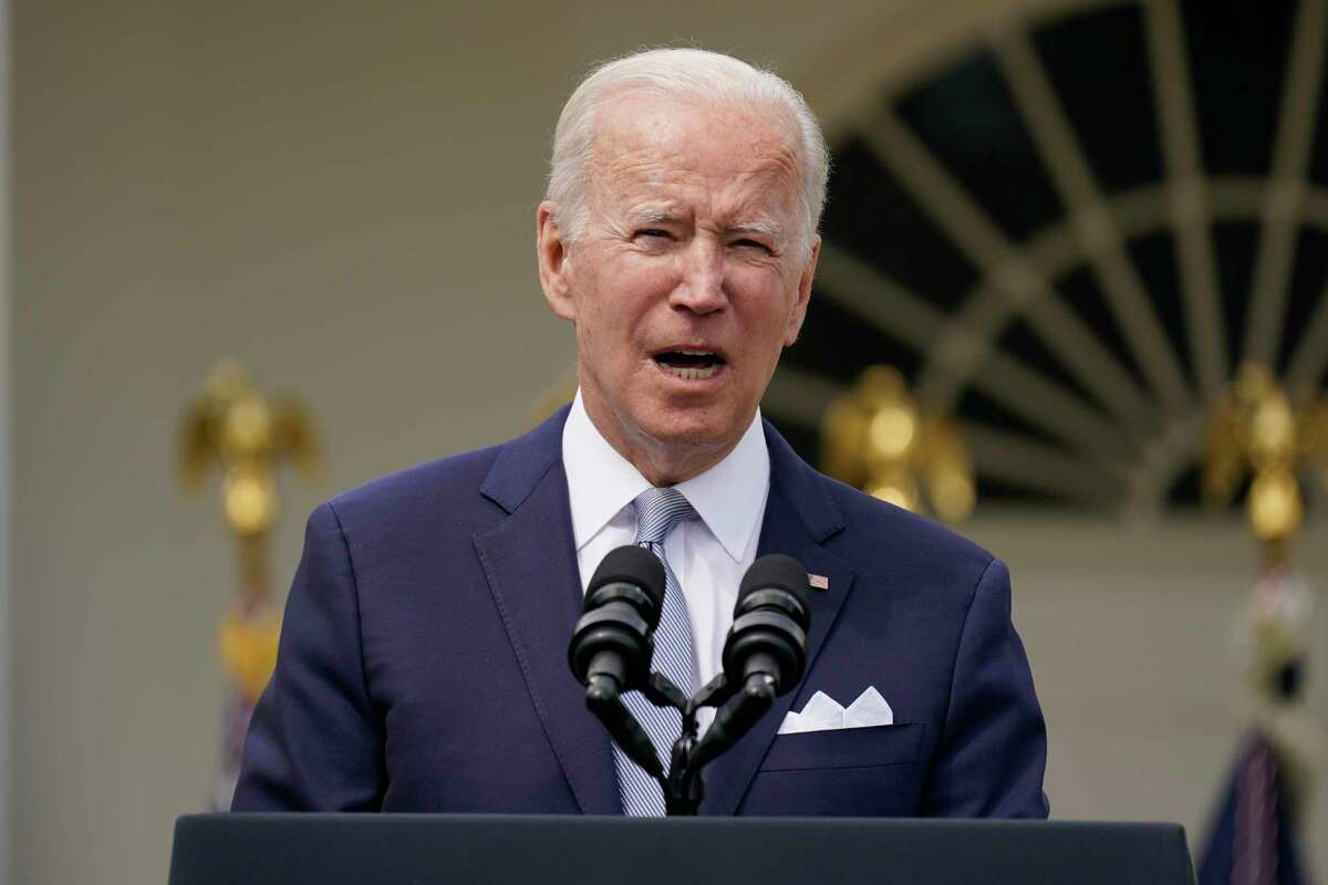 President Joe Biden speaks in the Rose Garden of the White House in Washington, Monday, April 11, 2022. Iowa has never been fertile ground for Joe Biden. His 2020 presidential campaign limped to a fourth place finish in the state’s technology-glitchy caucus. After bouncing back to win the nomination, Biden lost the state to Donald Trump handily in November. Biden heads back to Iowa for the first time as president on Tuesday facing yet more political peril.