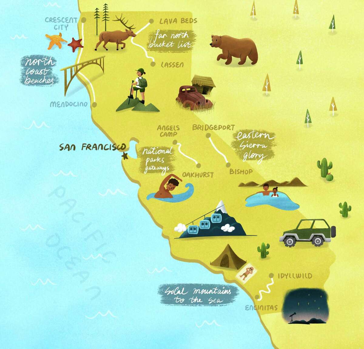 These five California road trips explore different parts of the state.