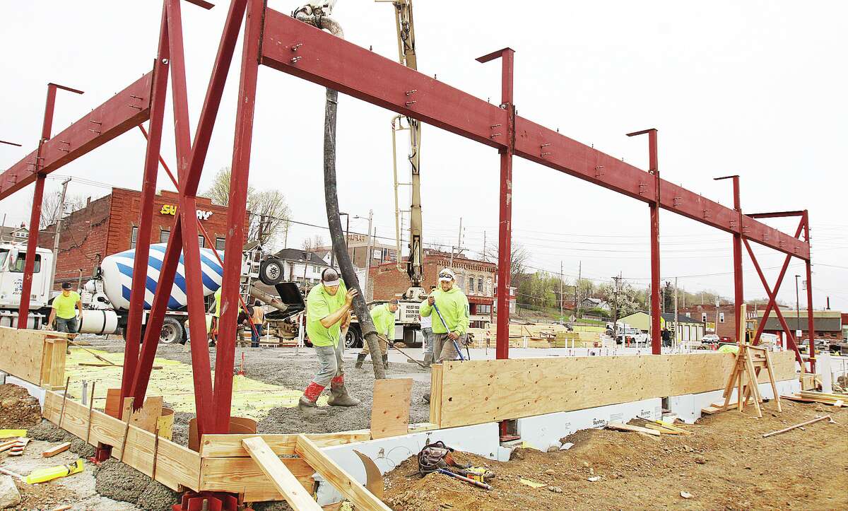 Concrete poured at Broadway McDonald's