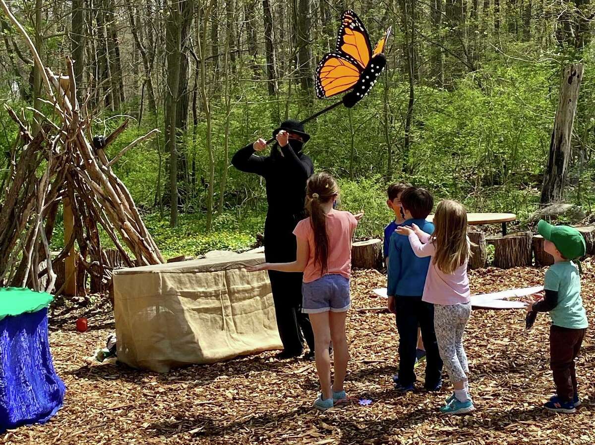 The Darien Nature Center will hold its Spring into Nature festival in celebration of Earth Day on April 23, rain or shine, in Cherry Lawn Park. Above, the SOVA Dance and Puppet Theater will perform at the event.