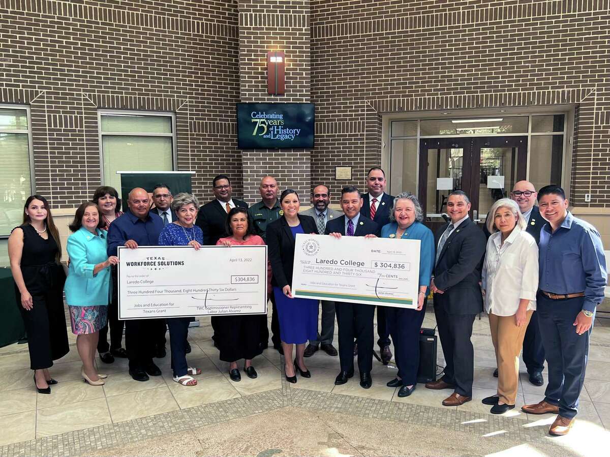 Commissioner Julian Alvarez presented Laredo College with $304,836, awarded through TWC’s Jobs and Education for Texans (JET) grant program.