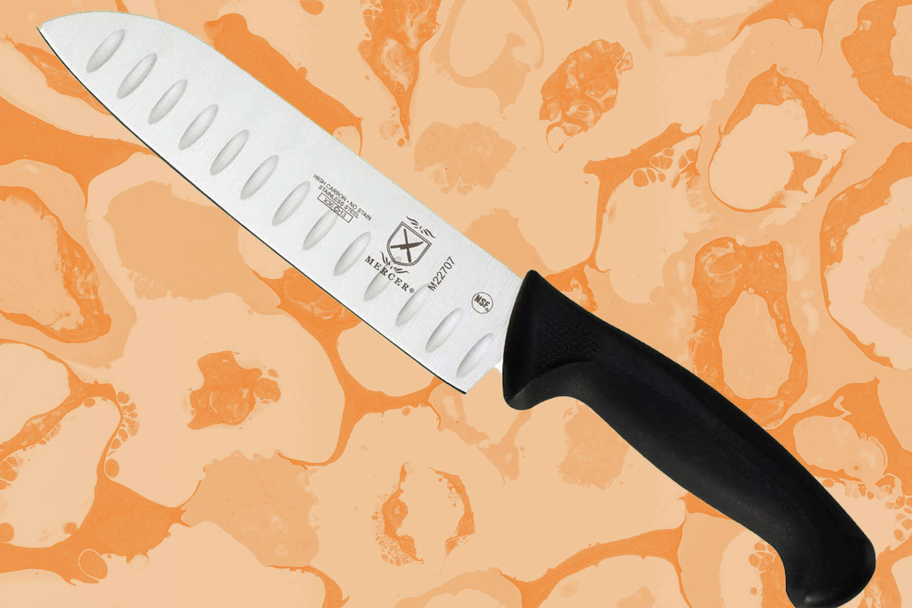 Mercer Cutlery Millennia 7 Santoku Knife - Yellow 