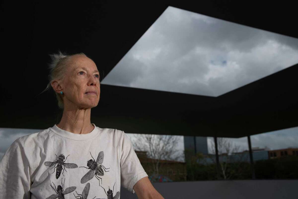 Choreographer and dancer Karole Armitage poses for a photograph at James Turrell's "Twilight Epiphany" Skyspace Tuesday, March 29, 2022, at Rice University in Houston. Armitage will have two dance shows at the location in Arpil.
