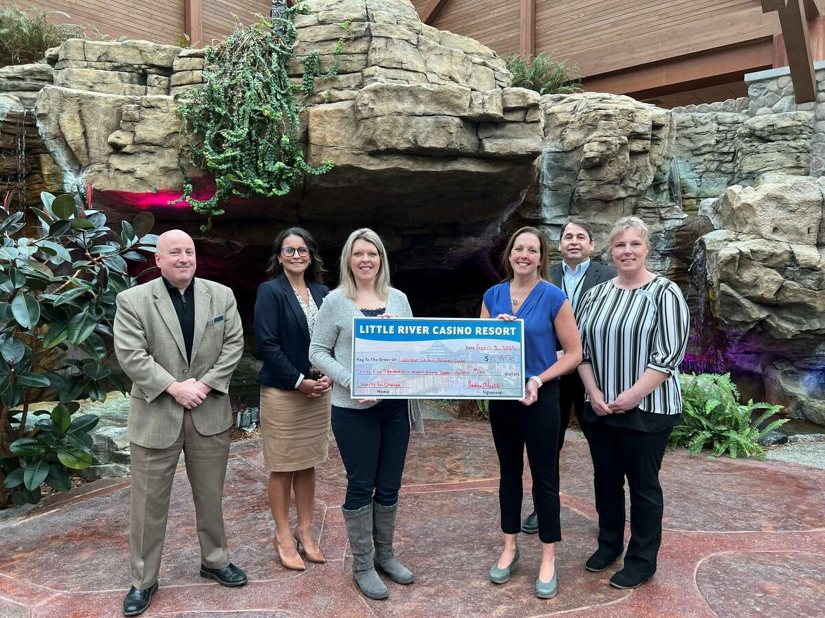 The Lakeshore Children's Advocacy Center was awarded a check worth  $35,997.80 from the Little River Casino Resort through its Change for Charity program. 