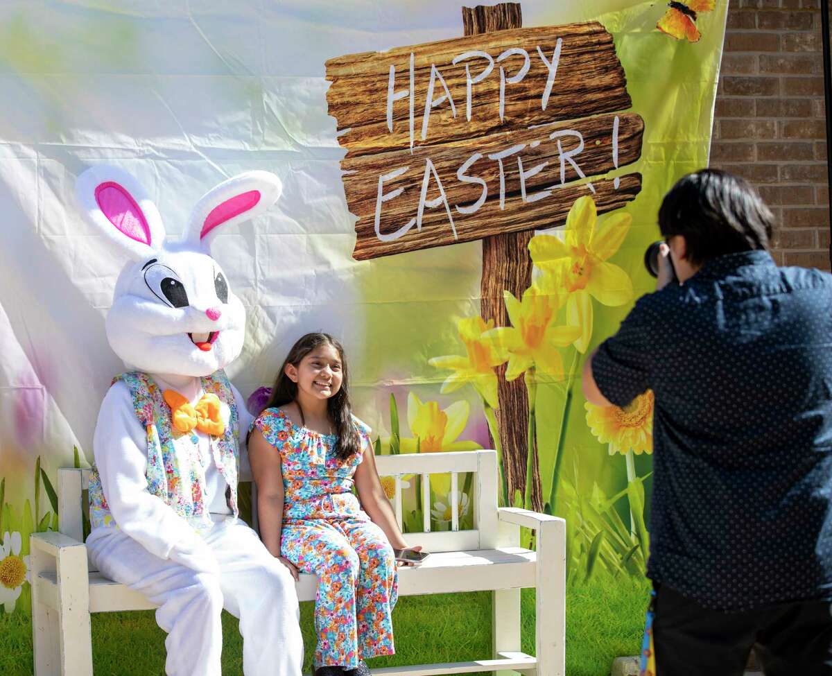 Families participate in the Easter Eggstravaganza on Thursday, April 14, 2022, at Martin Luther King Jr. Community Center. Jacy Lewis/Reporter-Telegram