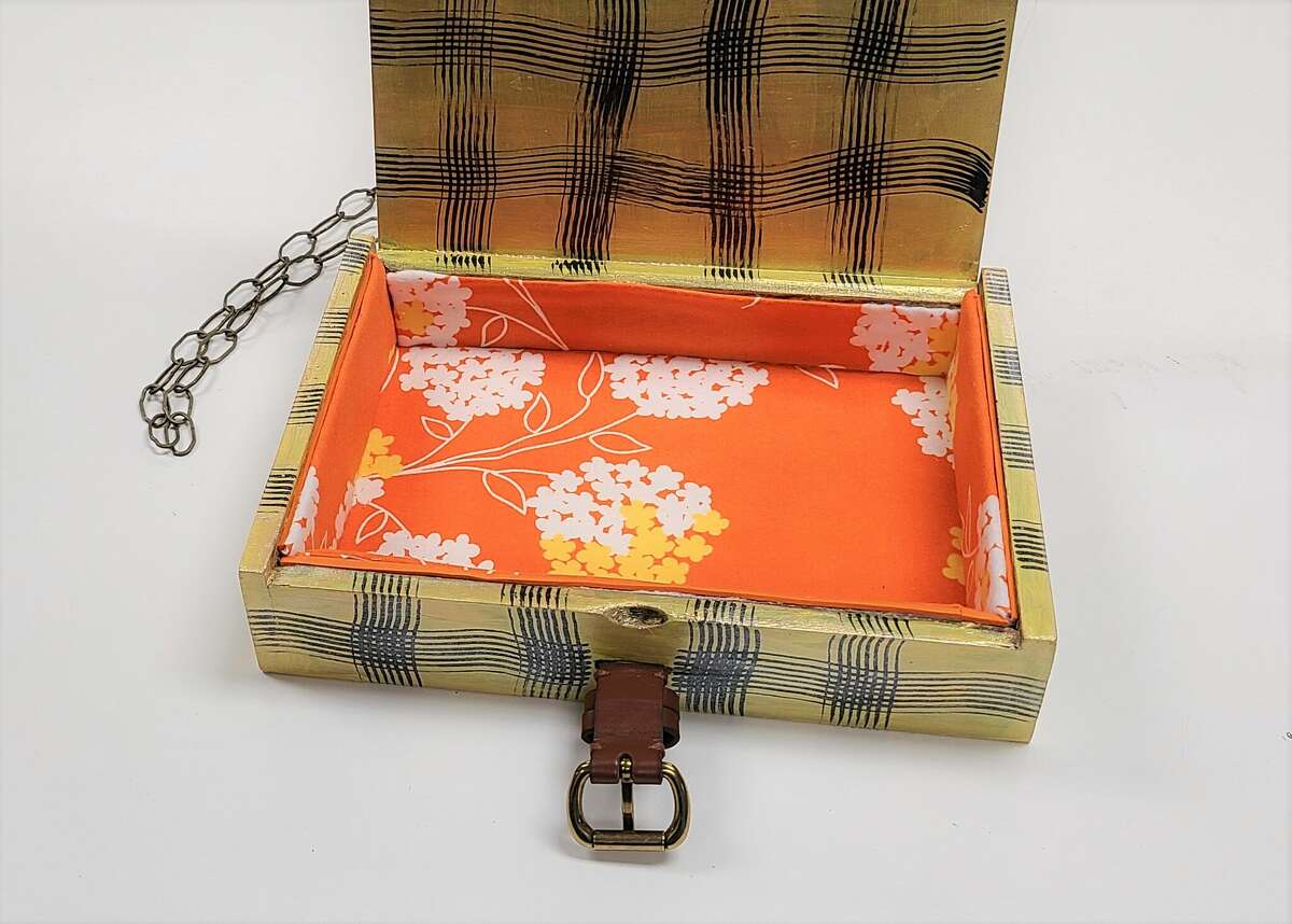 Cigar Box Bag Yellow Plaid by Doug Keefe with Allise and Emiliano