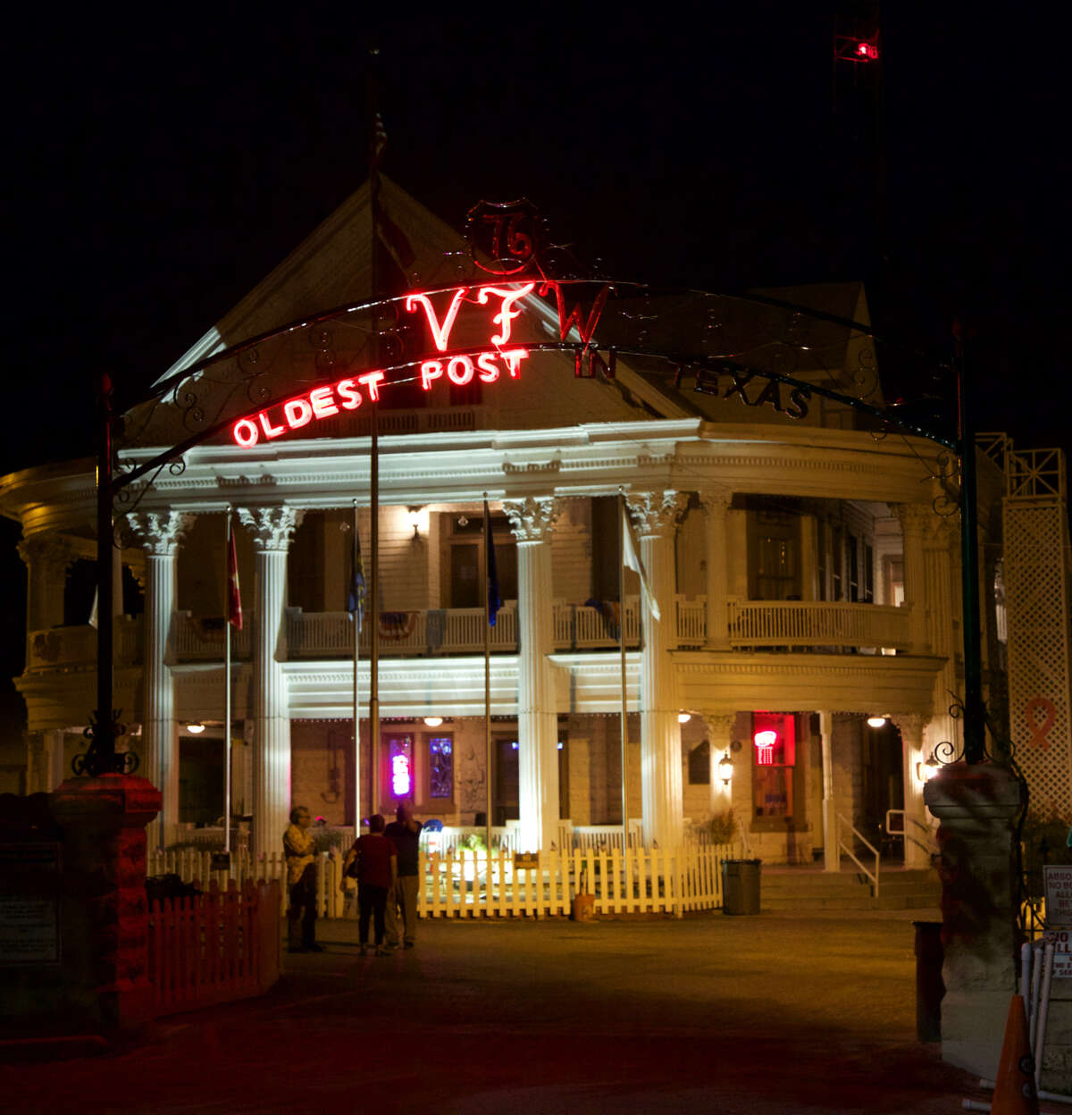 The entrance and exterior of the VFW 76 position.
