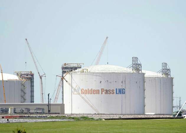 Golden Pass LNG terminal under construction on Thursday, April 14, 2022 in Sabine Pass.