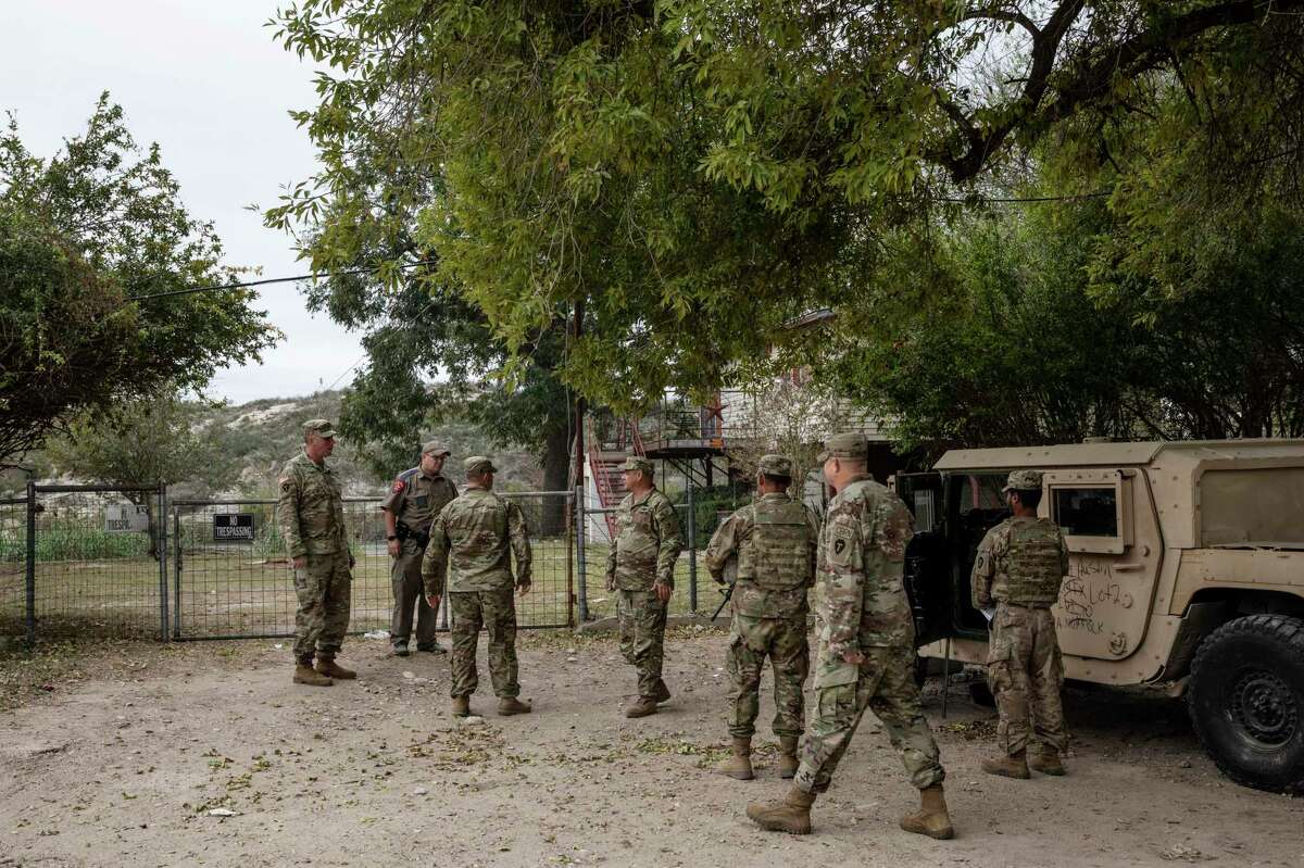 Texas National Guard troops are stationed along the Rio Grande for Operation Lone Star, outside Del Rio, in this Nov. 18 photo. The border mission has a new leader.