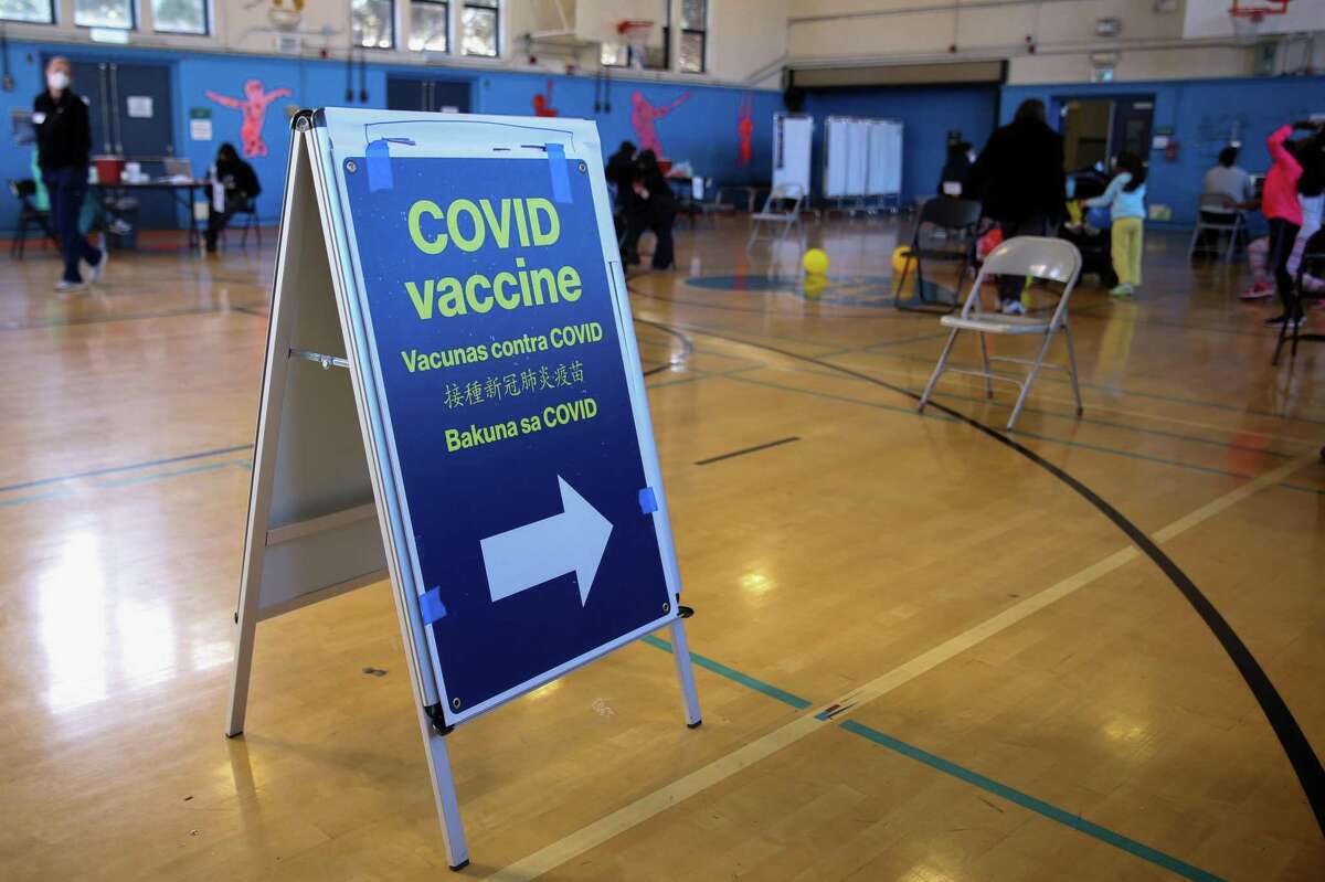 Brett Harte Elementary School hosts a vaccination clinic for families and children in March.