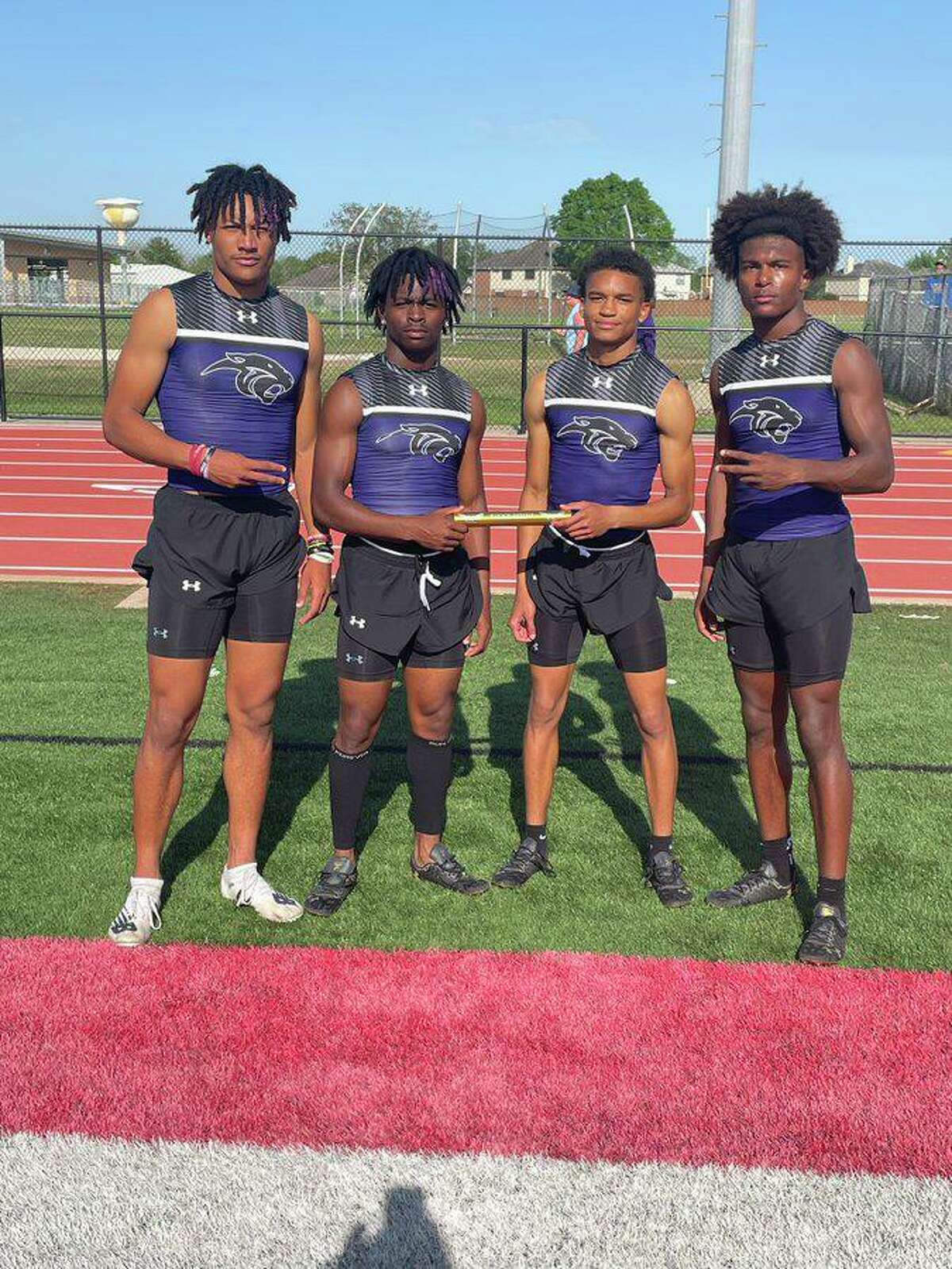 The Ridge Point boys track and field team won the District 20-6A championship, winning 10 events including Karson Gordon, Cayden Broadnax, Kerien Charlo and Bert Emanuel Jr. in the 400-meter relay.