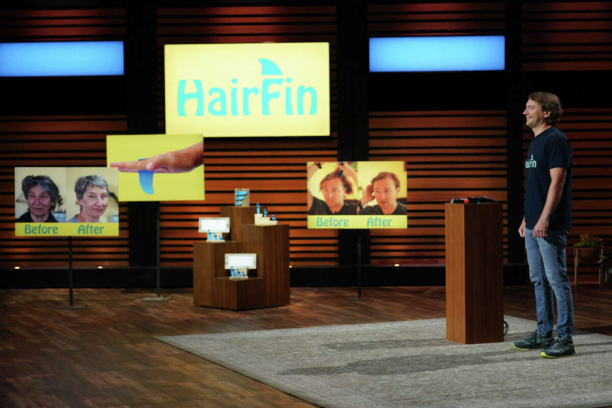 Tony, an entrepreneur from Derby, presents his modern solution to an age-old hair-cutting problem with his all-new measuring tool called "HairFin."
