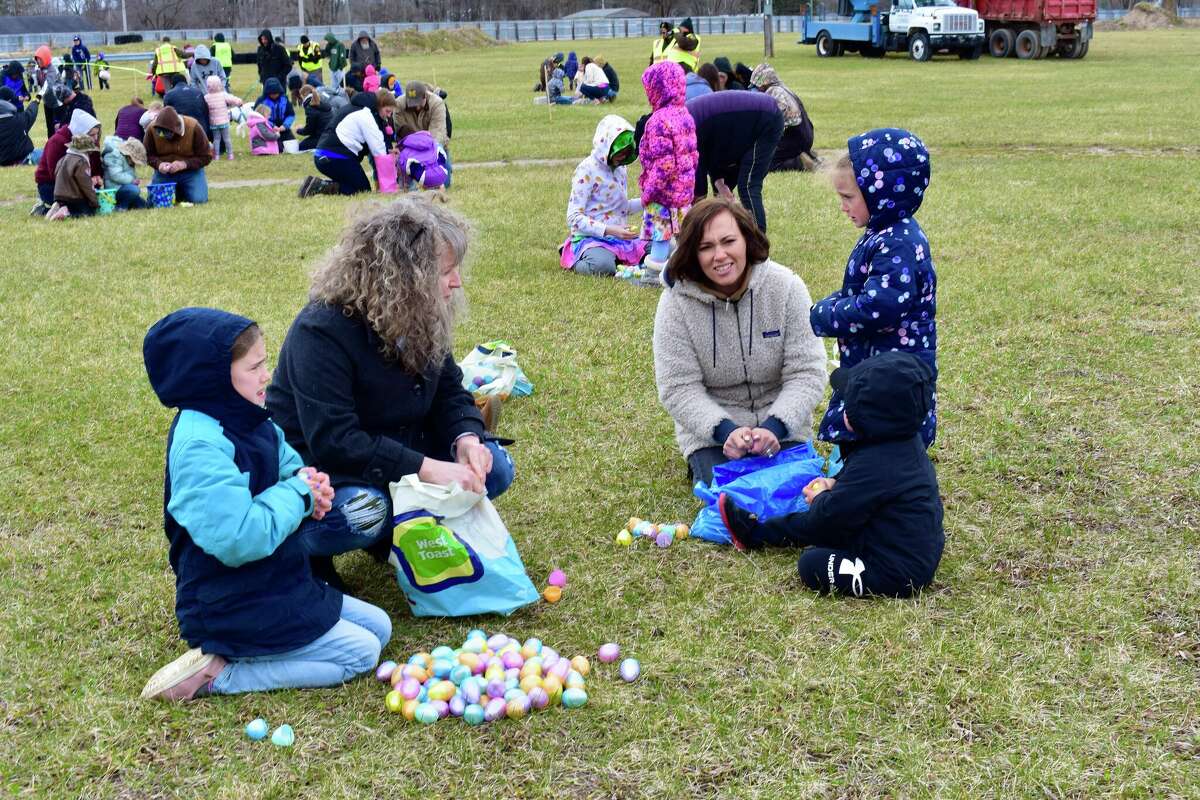 The Big Rapids Elks Club hosted hundreds of families for its annual Easter egg hunt Saturday, April 16, at the Mecosta County Fairgrounds. In addition to all the surprise-filled plastic eggs, the Easter bunny was on hand to snapped photos with kids in attendance.