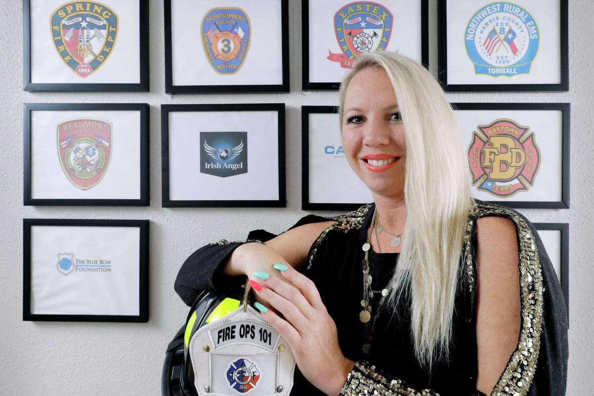Counselor Lona Snell, owner of Grace & Guidance Wellness that offers mental health therapy services to members of multiple first responder agencies in Montgomery County, at her offices Wednesday, April 13, 2022 in The Woodlands, TX.
