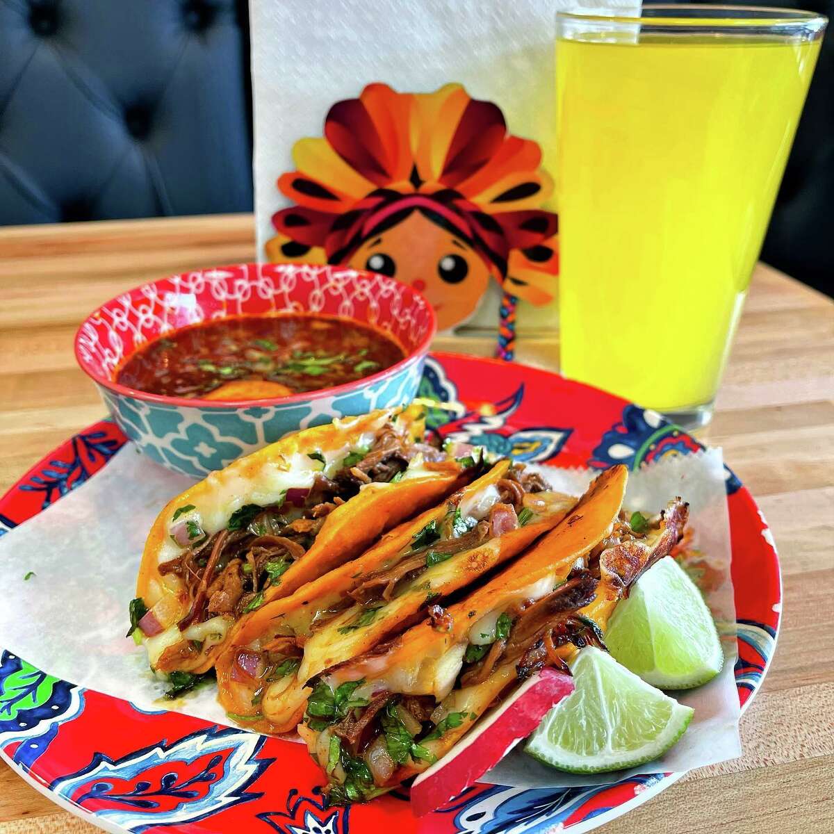 Birria quesitacos from MilSabores in Bridgeport, which specializes in Mexican and Venezuelan food.