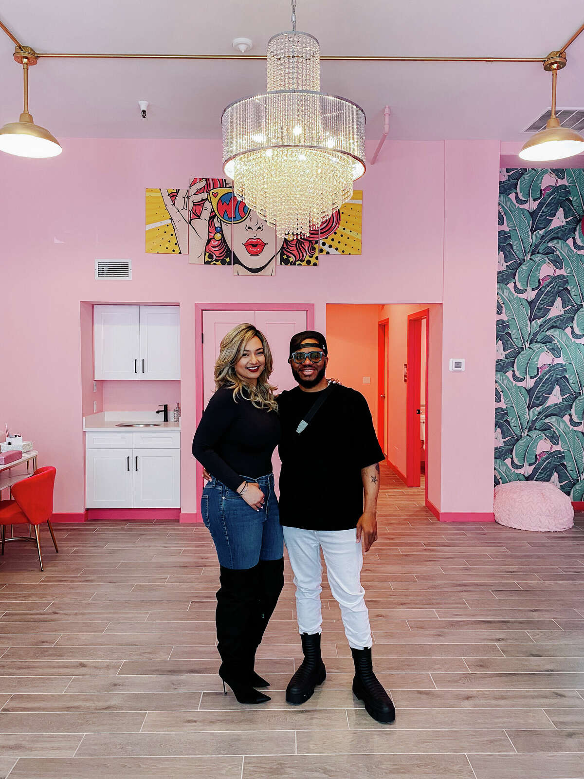 Taccara Lawanson and Yinka Lamboginny Lawanson, known as Ling and Lamb, inside of their nail salon in Norwalk. Wowww Nails by Ling and Lamb will open its door on April 19. 