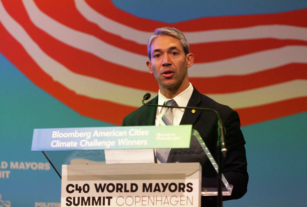 Ron Nirenberg, Mayor of San Antonio, speaks during the American Cities Climate Challenge conference at the C40 World Mayors Summit on October 10, 2019 in Copenhagen, Denmark. More than 70 mayors of some of the worlds largest and most influential cities representing some 700 million people meet in Copenhagen from October 9-12 for the C40 World Mayors Summit, with the purpose to build a global coalition of leading cities, businesses and citizens that rallies around radical and ambitious climate action. (Photo by Ole Jensen/Getty Images)