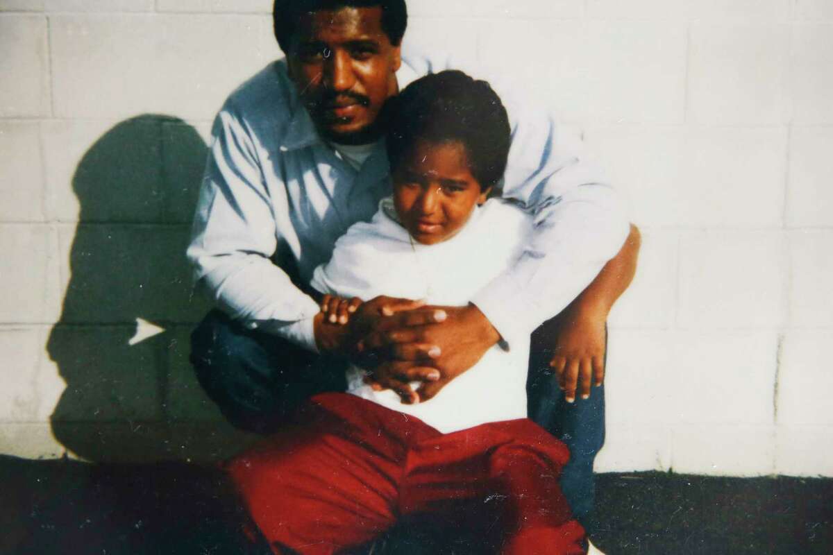 An undated photo shows Joaquin Ciria with his son Pedro while Joaquin was serving time in prison for a 1990 murder he insists he did not commit.  On Monday, April 18, 2022, a San Francisco Superior Court judge overturned Joaquin's conviction.